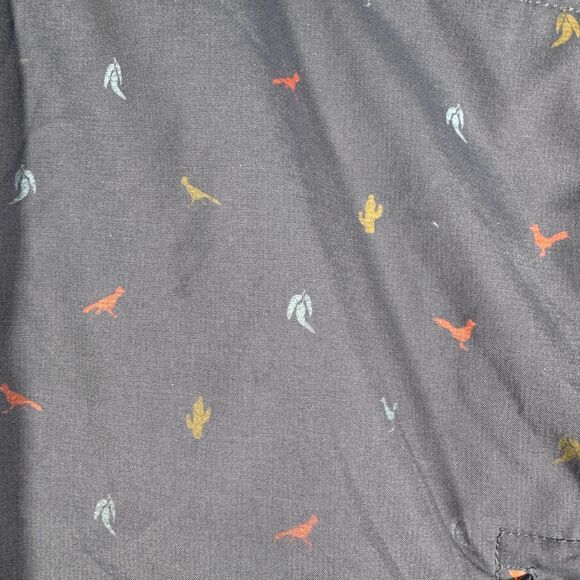 Club Ride Shorts Mens Size 34x11 Blue Cargo Cactus Bird Adjustable Waist - Picture 6 of 13